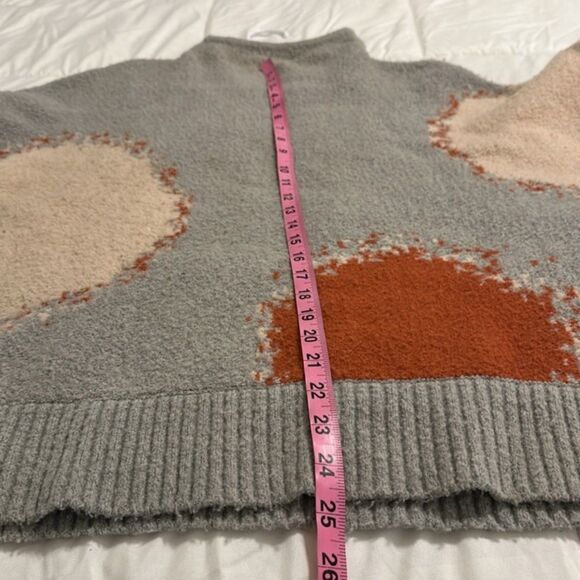 World Market Mock Neck Sweater Womens One Size Oversized Lagenlook Boho Artsy - Picture 7 of 8